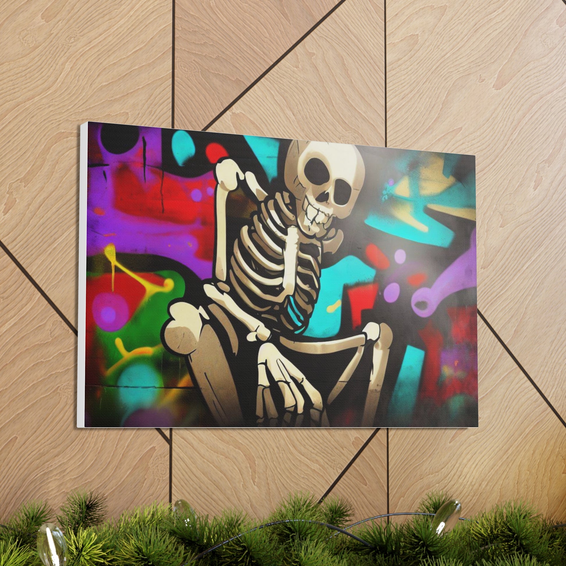 Halloween art, Skeleton canvas prints, Scary Halloween decor, Halloween home decor, Halloween wall, Gothic wall decor, Canvas Gallery Wraps - SaviTraviDesigns