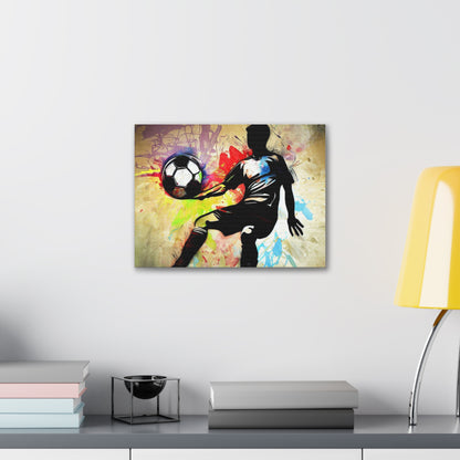 Soccer Player, Graffiti art prints, Street art canvas, Urban art decor, Graffiti-style wall art, Graffiti canvas prints, Street art posters - SaviTraviDesigns