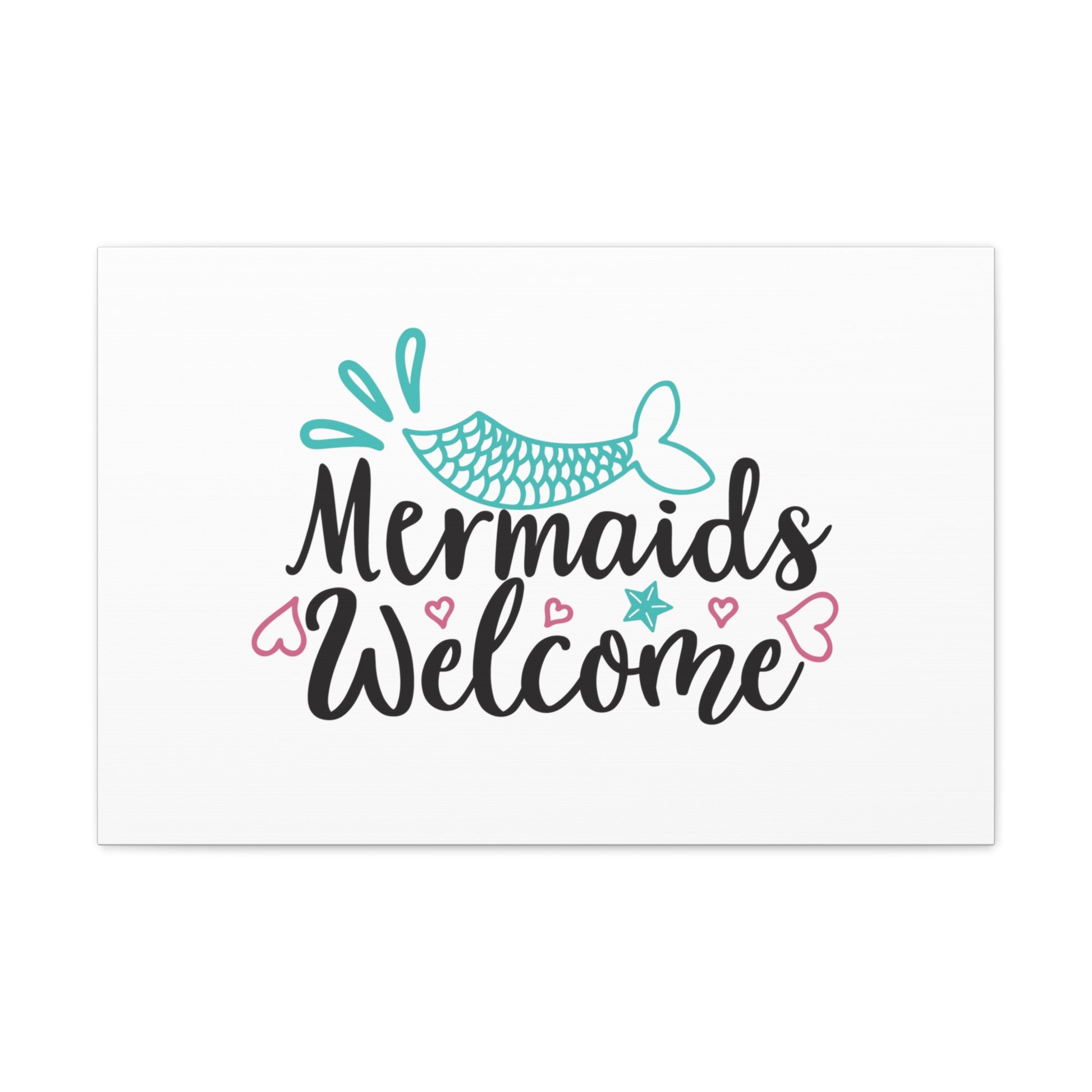 Mermaids Welcome, Mermaid Wall Art, Coastal Mermaid Decor, Beach House Mermaid Signs, Nautical Mermaid Decor, Mermaid Nursery Wall Decor - SaviTraviDesigns