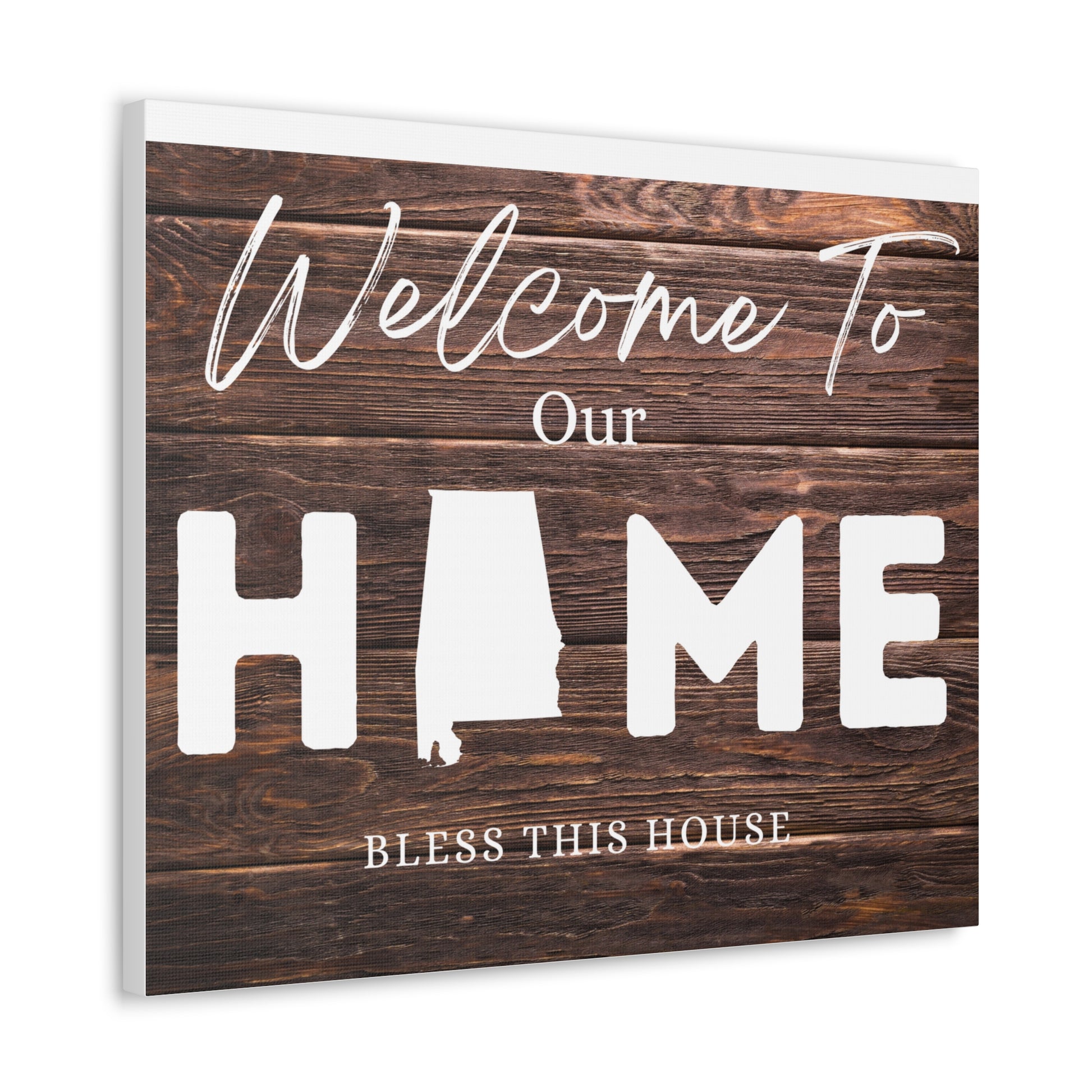 Alabama, Rustic Welcome to Our Home Sign, Our first home Sign, New Home Sign, Housewarming Gift, Personalized Home, Wood Signs, Wall Decor