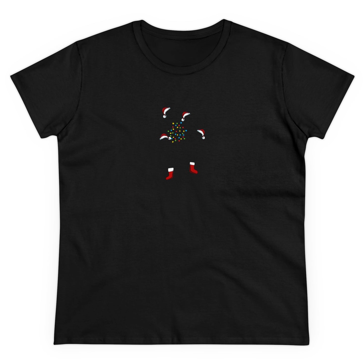 Juggling Santa, Skeleton Santa, Skeleton Christmas, Christmas Graphic Shirts, Festive Holiday T-Shirts, Ugly Christmas Sweater Tees, Funny Christmas Shirt Designs, Cute Xmas Graphic Tees Black