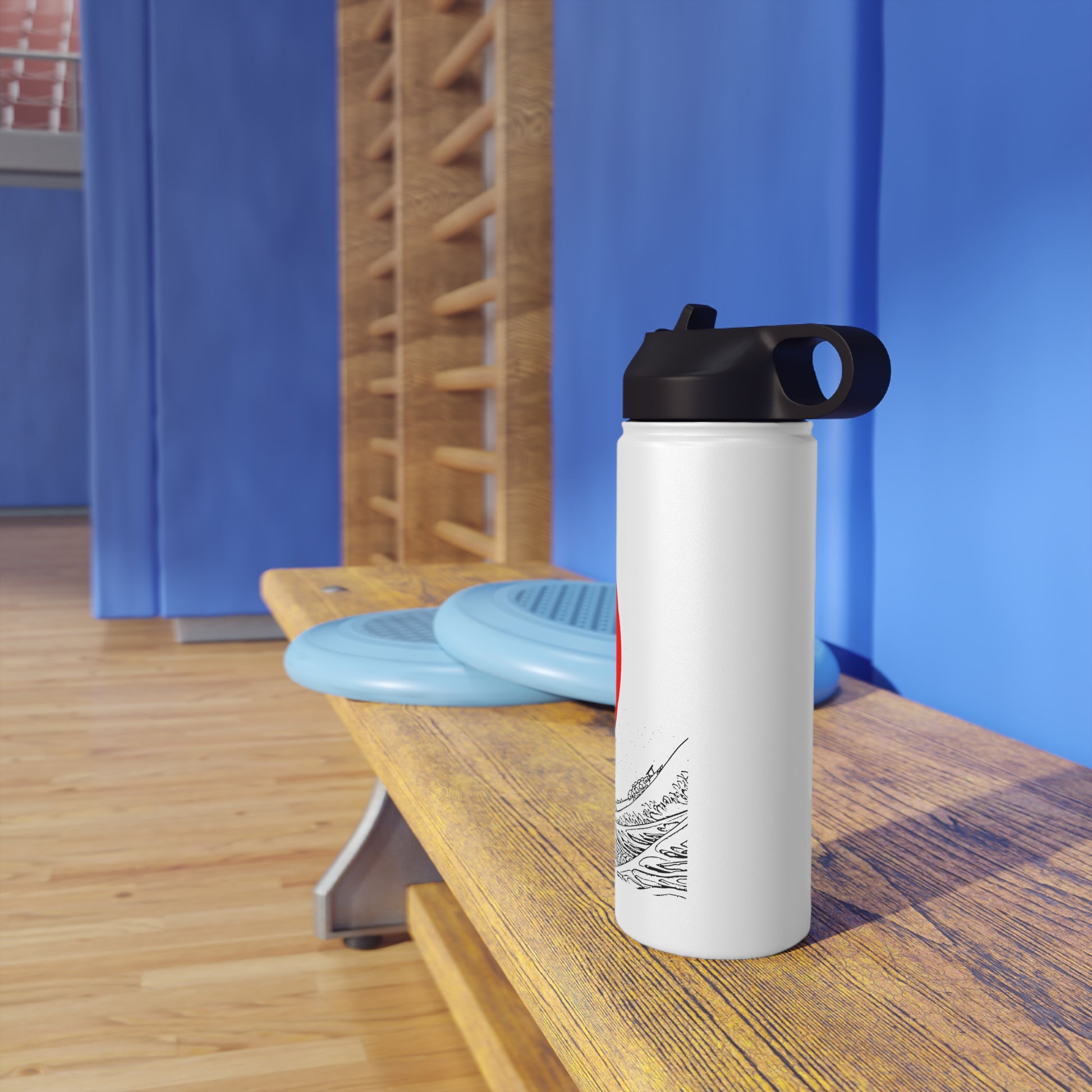 Design water bottle, Stainless Steel Water Bottle, Standard Lid, Workout Bottle, Yoga Bottle - SaviTraviDesigns