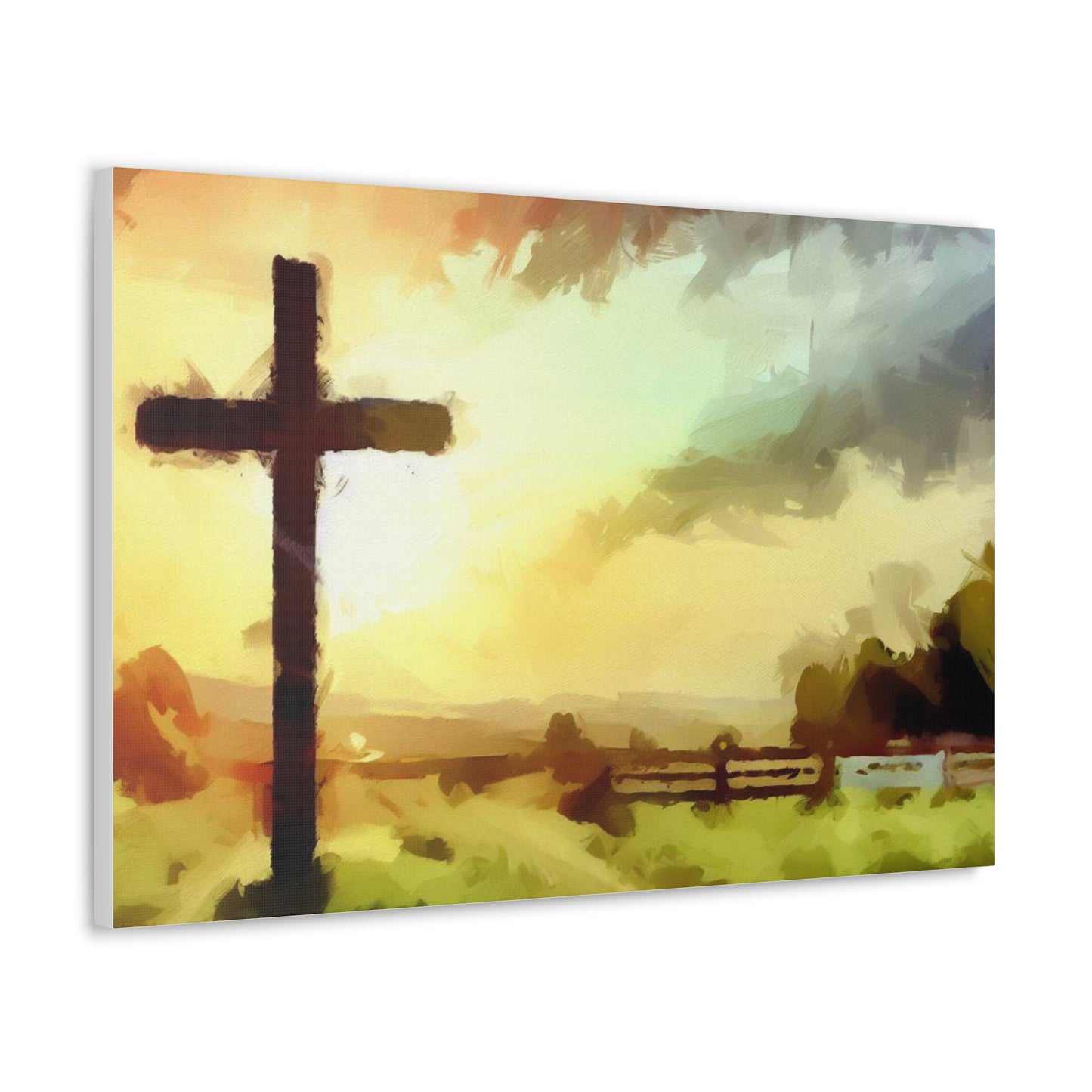 Christian wall art, Cross wall art, Farm art, Canvas Gallery Wraps - SaviTraviDesigns