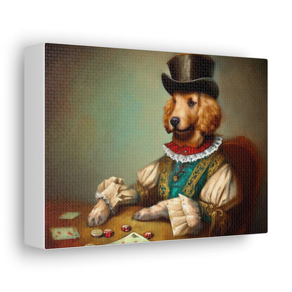 Fancy Dog, Canvas Dog Art, Dog Wall Art, Canine Canvas Art, Canvas Gallery Wraps