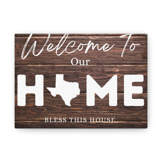 Rustic Welcome to Our Home Sign, Our first home Sign, New Home Sign, Housewarming Gift, Personalized Home, Wood Signs, Wall Decor, Texas - SaviTraviDesigns