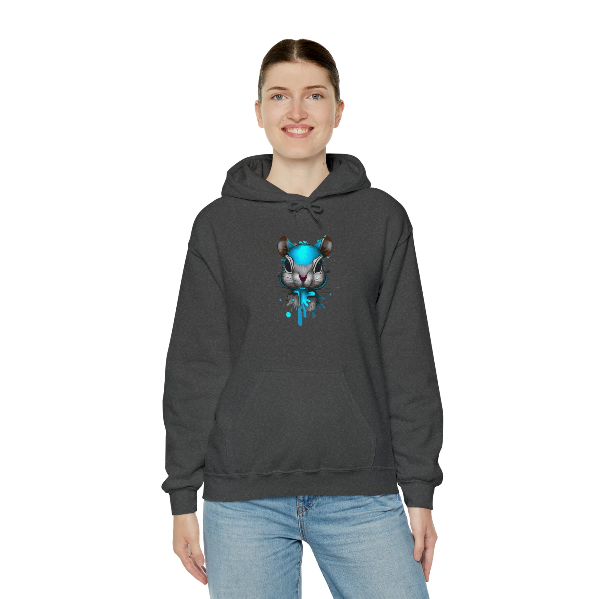 Graffiti Hoodie, Graffiti Sweatshirt,Squirrel hoodie, Urban Art Hooded Sweatshirt, Blue, - SaviTraviDesigns