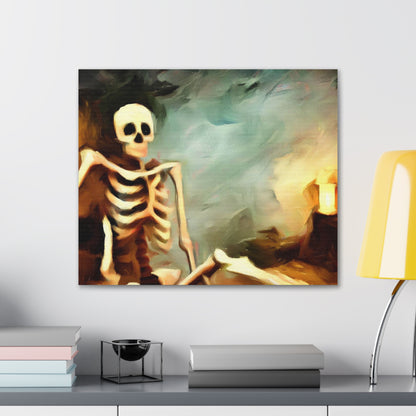 Halloween art, Skeleton canvas prints, Scary Halloween decor, Halloween home decor, Halloween wall, Gothic wall decor, Canvas Gallery Wraps - SaviTraviDesigns