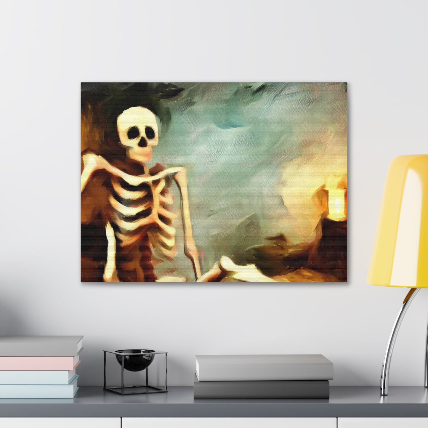 Halloween art, Skeleton canvas prints, Scary Halloween decor, Halloween home decor, Halloween wall, Gothic wall decor, Canvas Gallery Wraps - SaviTraviDesigns