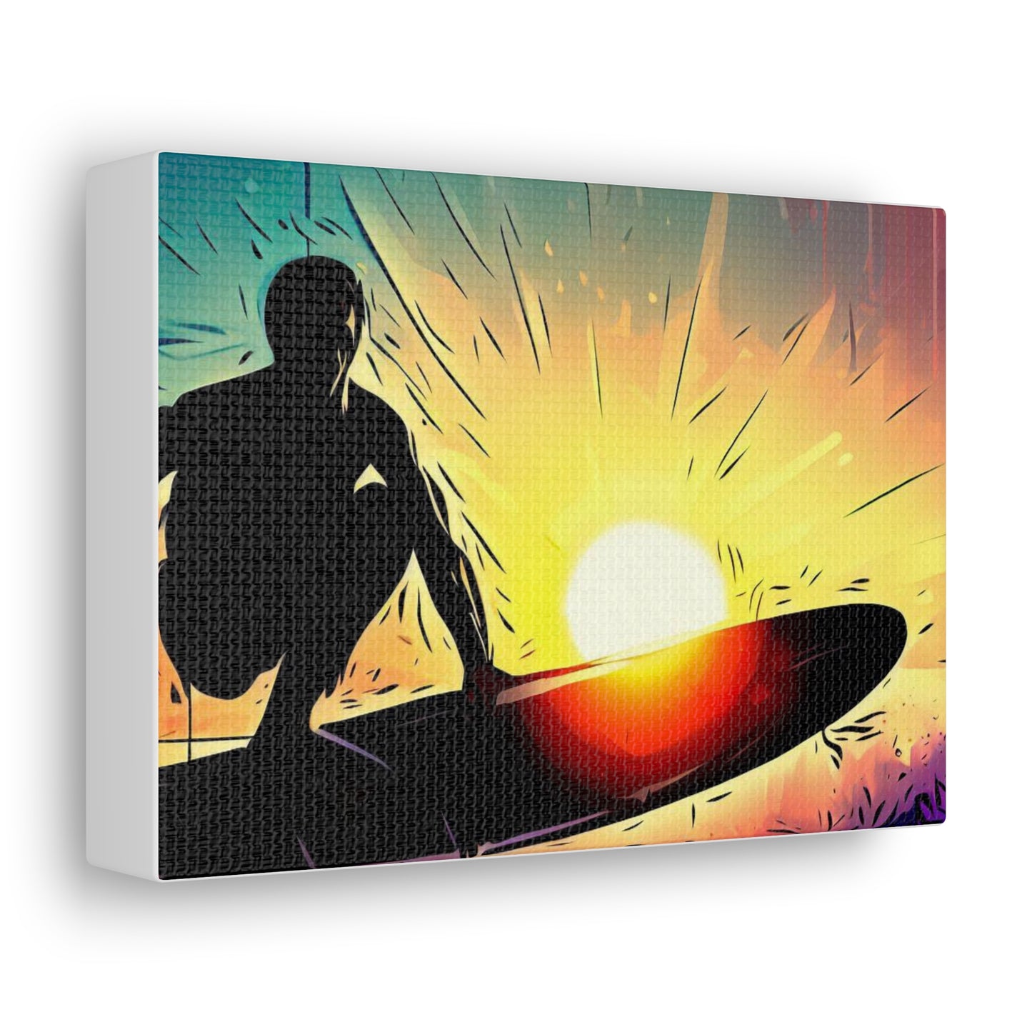 Surfer, Surfing Sunset, Graffiti-inspired home decor, Modern street art prints, Graffiti wall art, Street art canvas art, Graffiti artist prints - SaviTraviDesigns