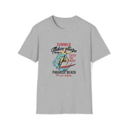 Summer Adventure Paradise Beach |Beach Lifestyle Shirts | Summer Vibe Apparel Sport Grey