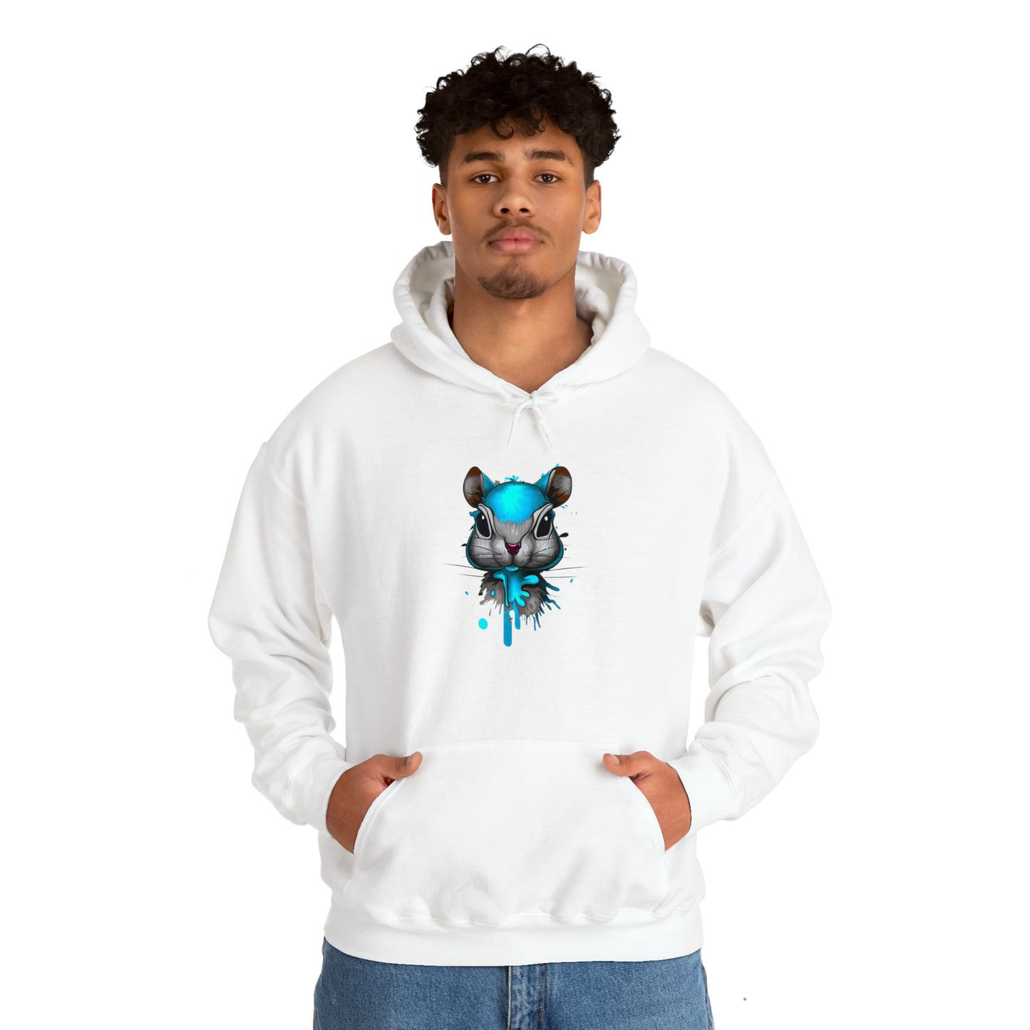 Graffiti Hoodie, Graffiti Sweatshirt,Squirrel hoodie, Urban Art Hooded Sweatshirt, Blue, - SaviTraviDesigns