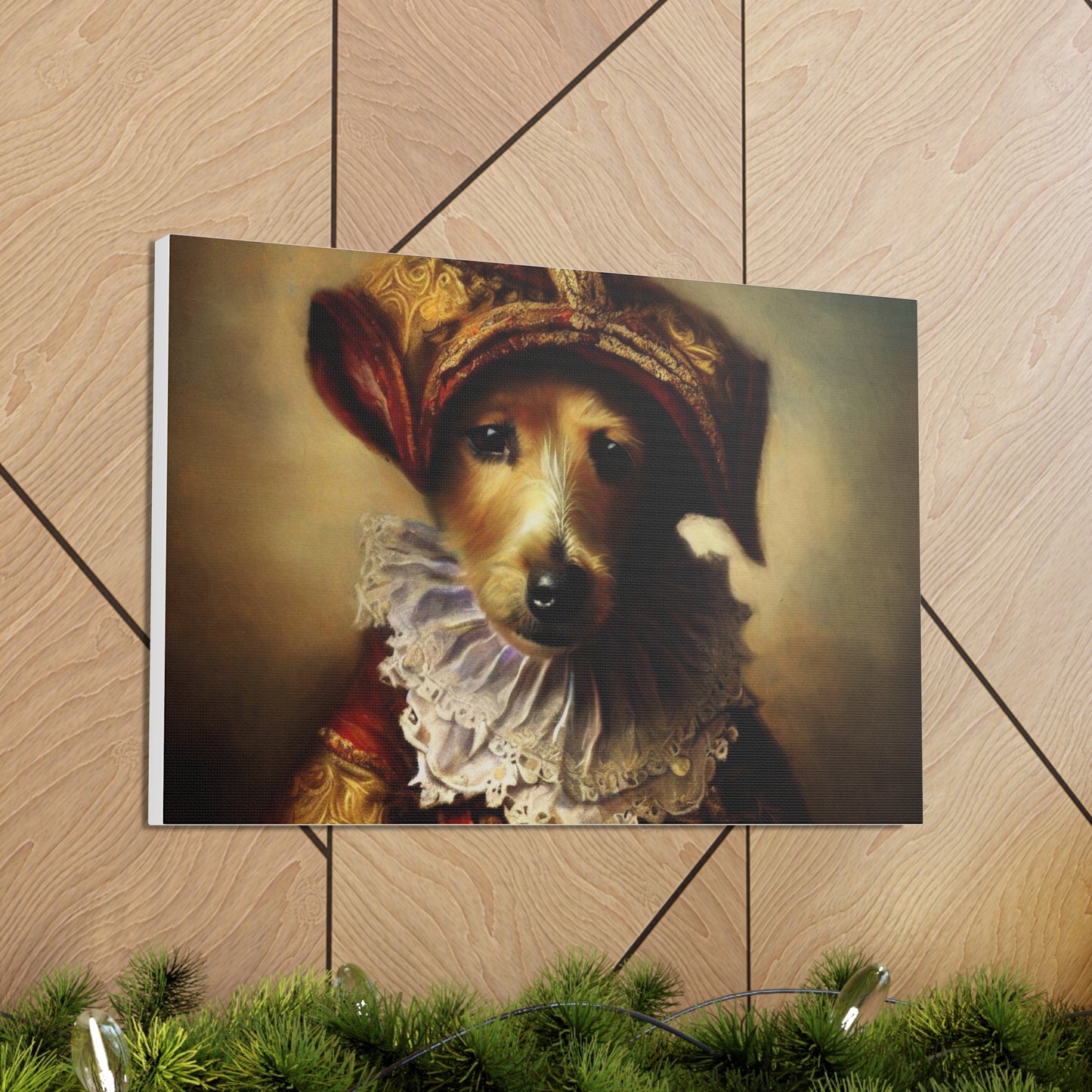 Fancy Dog, Canvas Dog Art, Dog Wall Art, Canine Canvas Art,Canvas Gallery Wraps