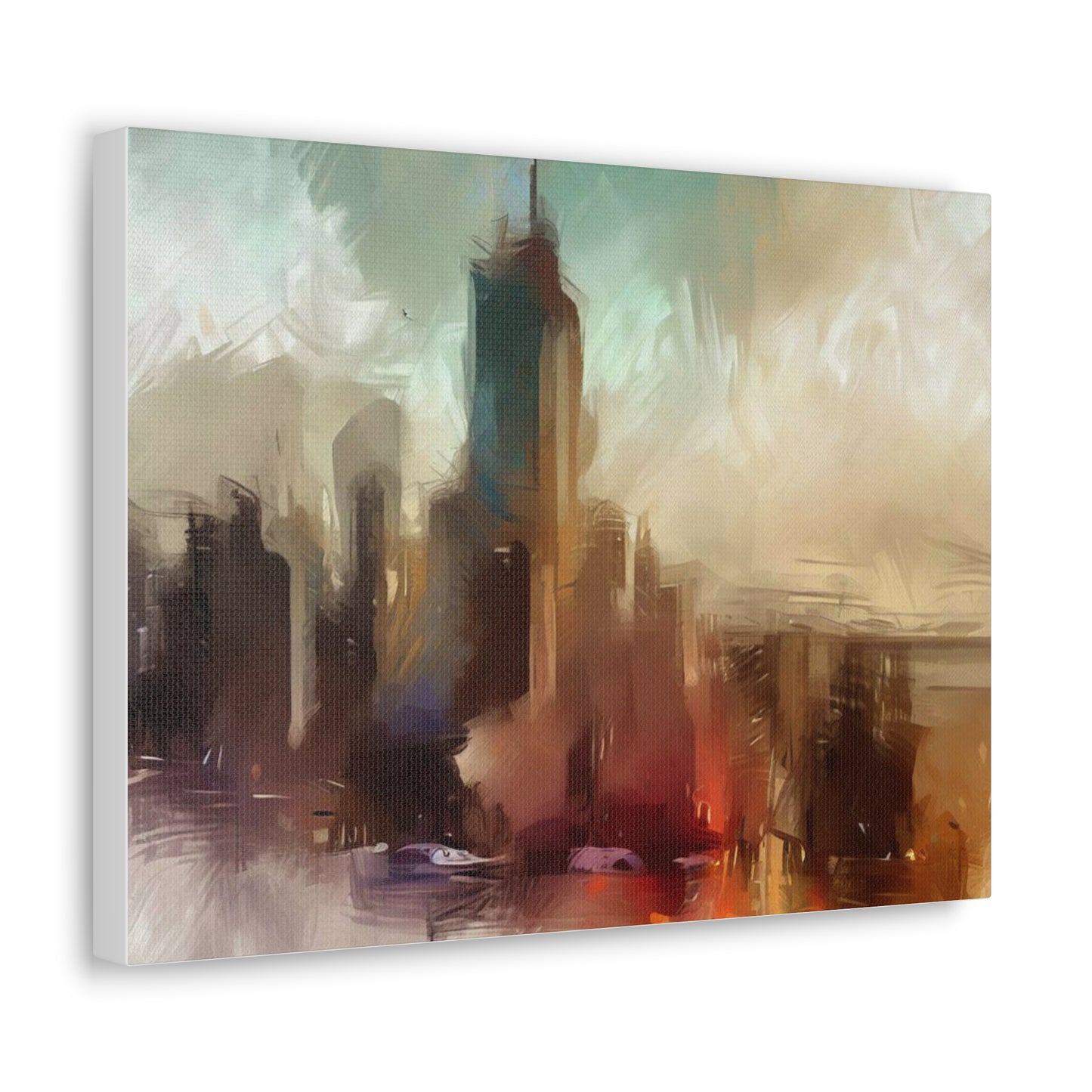 Cityscape wall art, city wall art, city art, Canvas Gallery Wraps