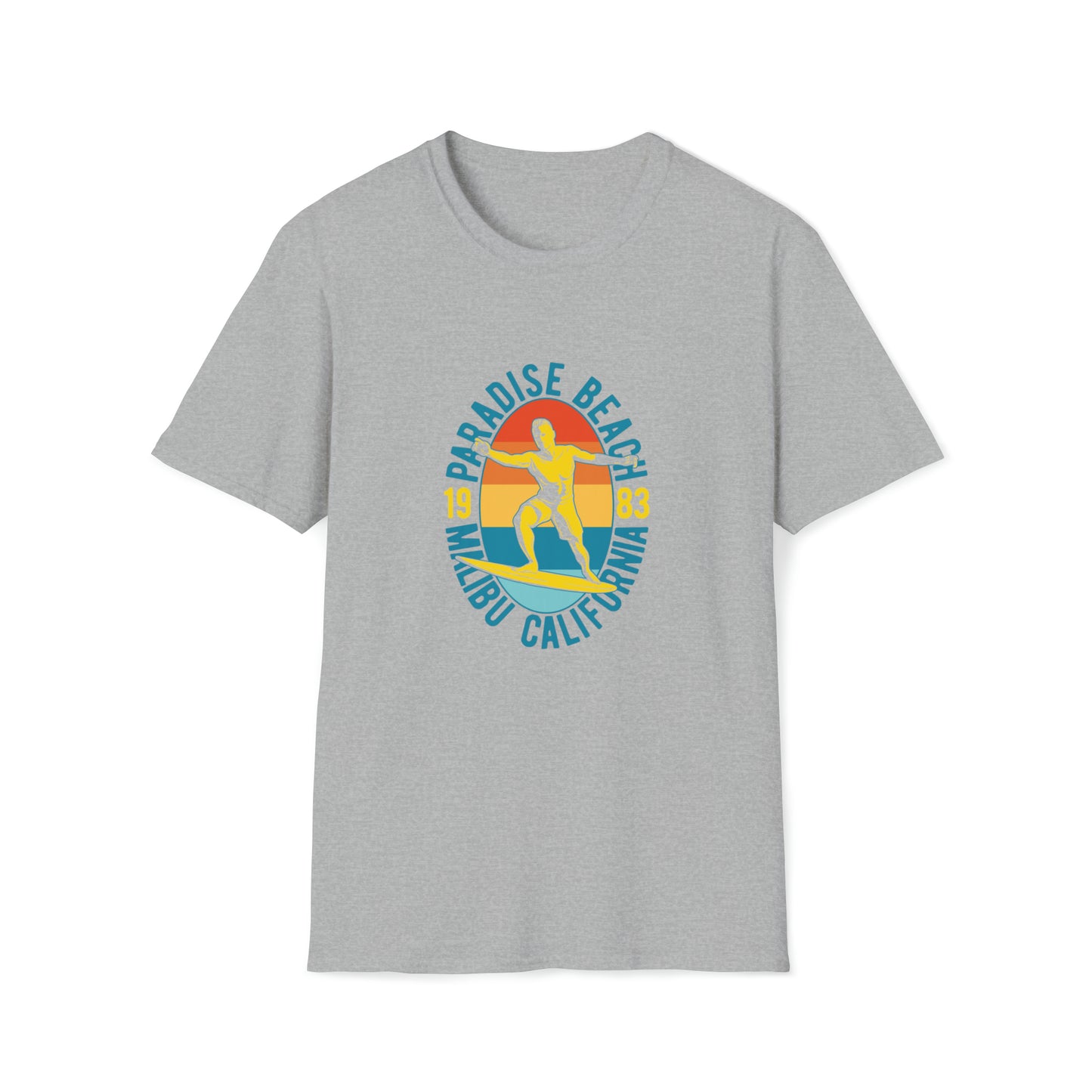 Paradise Beach Malibu |Beach Lifestyle Shirts | Summer Vibe Apparel Sport Grey