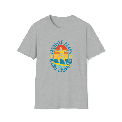 Paradise Beach Malibu |Beach Lifestyle Shirts | Summer Vibe Apparel Sport Grey