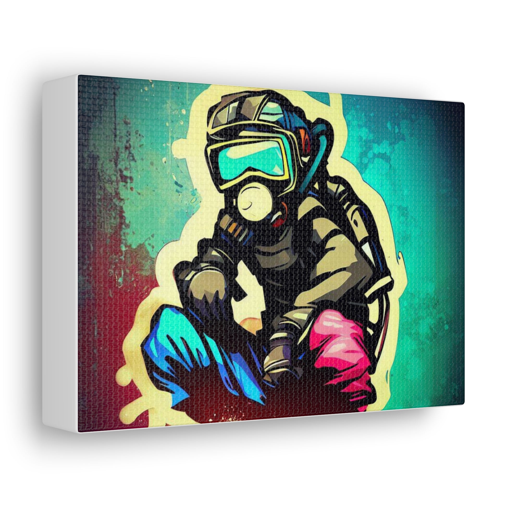 Gasmask, Graffiti Artist, Graffiti art prints, Street art canvas, Urban art decor, Graffiti-style wall art, Graffiti canvas prints, Street art posters - SaviTraviDesigns