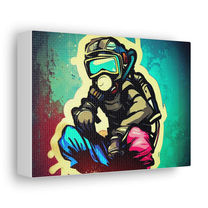 Gasmask, Graffiti Artist, Graffiti art prints, Street art canvas, Urban art decor, Graffiti-style wall art, Graffiti canvas prints, Street art posters - SaviTraviDesigns