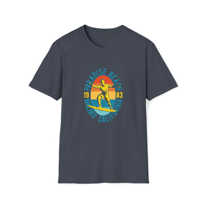 Paradise Beach Malibu |Beach Lifestyle Shirts | Summer Vibe Apparel Heather Navy