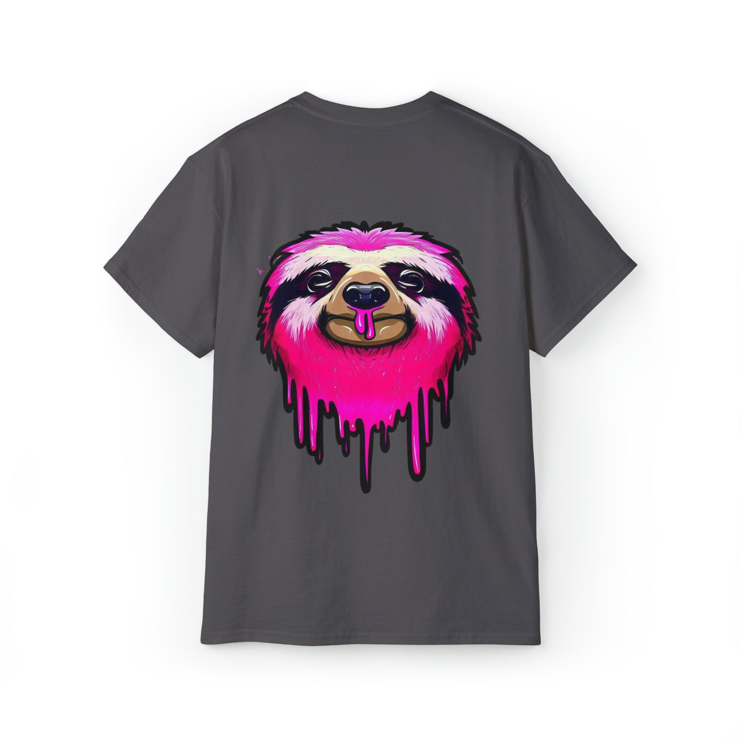 Graffiti Tshirt, Sloth Tshirt, Graphic T-Shirt, Unisex Ultra Cotton Tee, Pink Sloth