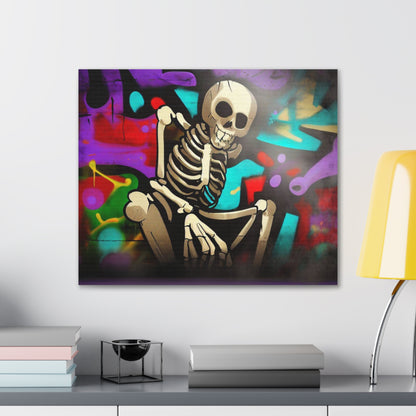 Halloween art, Skeleton canvas prints, Scary Halloween decor, Halloween home decor, Halloween wall, Gothic wall decor, Canvas Gallery Wraps - SaviTraviDesigns