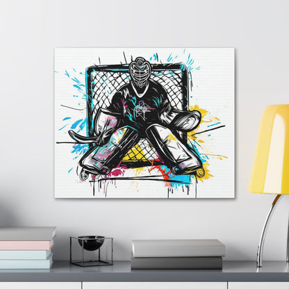 Hockey Goalie, Graffiti art prints, Street art canvas, Urban art decor, Graffiti-style wall art, Graffiti canvas prints, Street art posters - SaviTraviDesigns