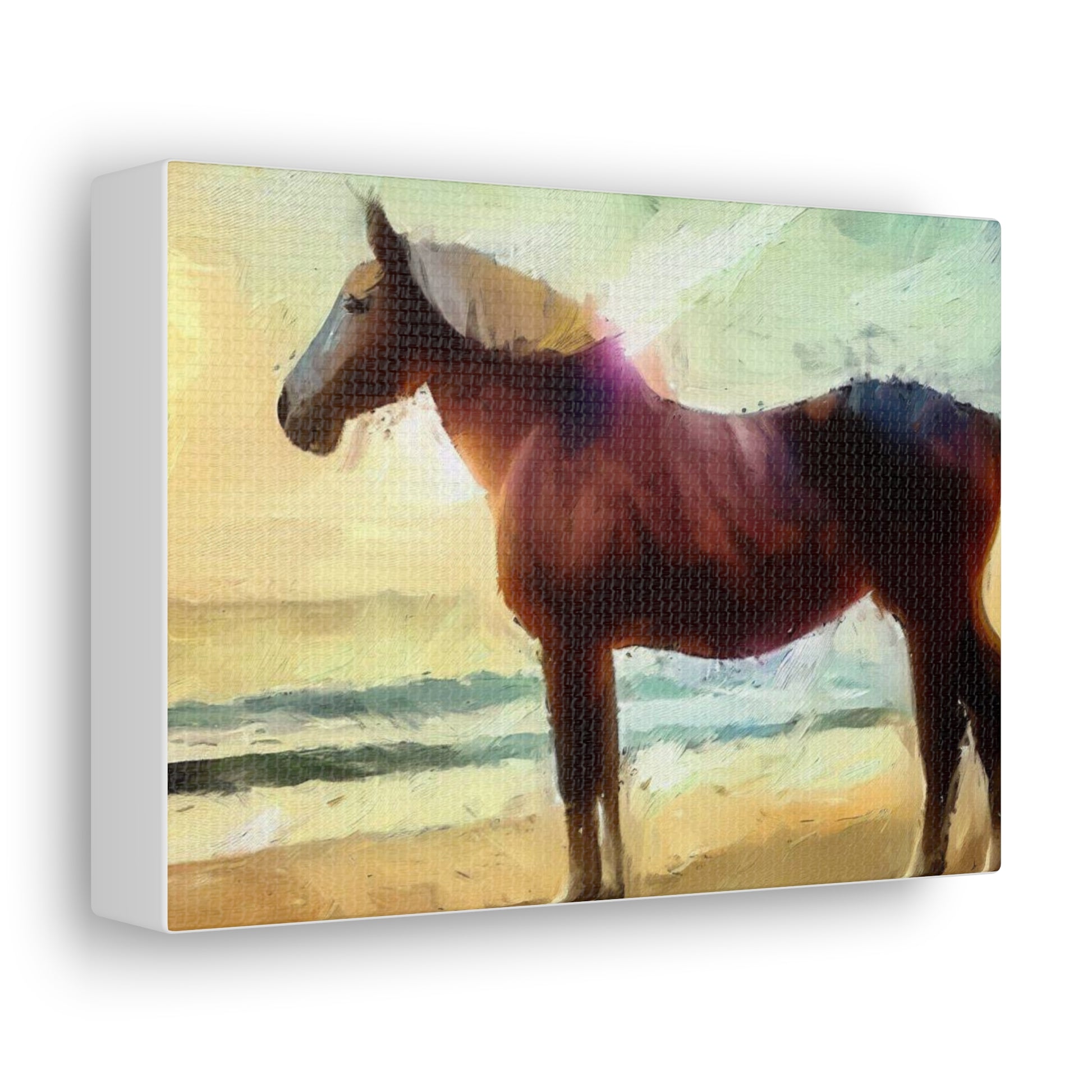 Horse wall art, Beach wall art, ocean wall art, Canvas Gallery Wraps, Horse Beach, Sunset Beach - SaviTraviDesigns