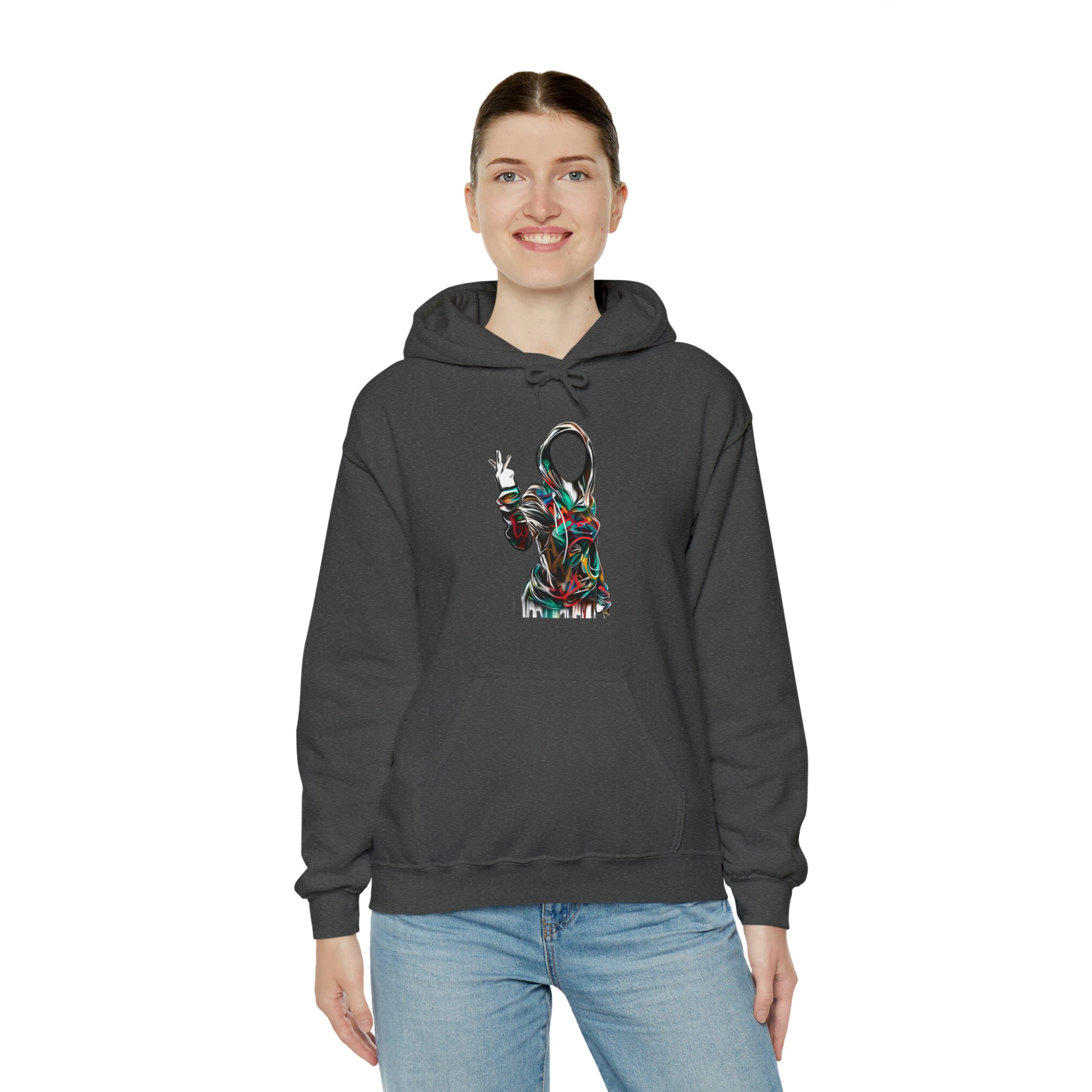 Graffiti Hoodie, Hooded Sweatshirt, Digital Female, Urban Street Design - SaviTraviDesigns