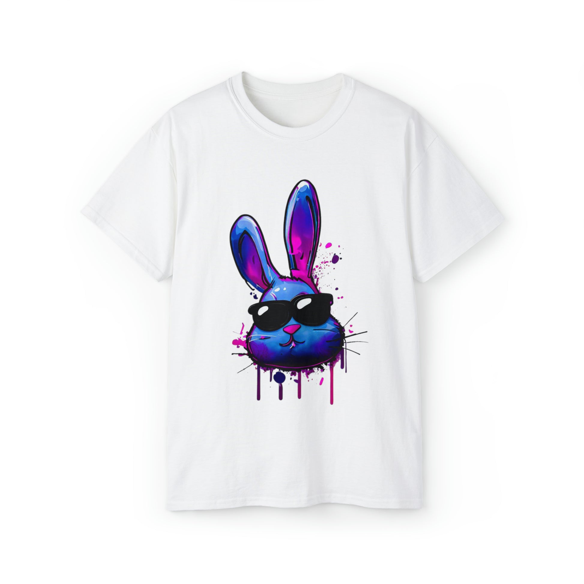 Graffiti shirt, Bunny shirt,  Urban Art T-Shirt, Blue Bunny, Urban Shirt - SaviTraviDesigns