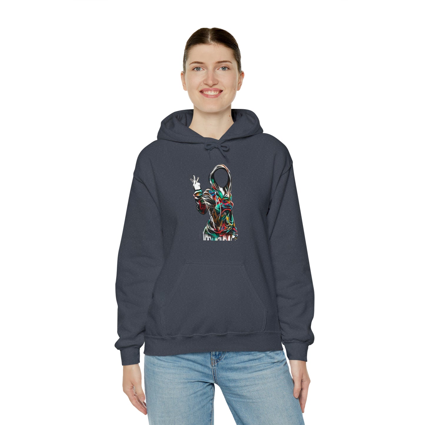 Graffiti Hoodie, Hooded Sweatshirt, Digital Female, Urban Street Design - SaviTraviDesigns