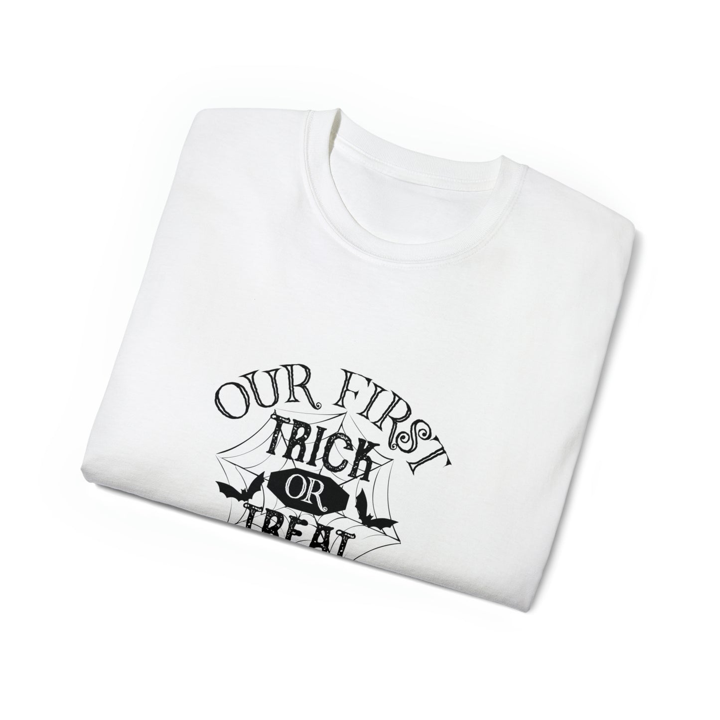 Our First Trick Or Treat, Halloween Graphic Shirts, Spooky Halloween Shirts, Scary Halloween Shirt Designs, Cute Halloween Graphic Tees, Funny Halloween Shirt Ideas