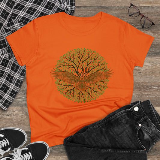 Meditation T-Shirts, Yoga Graphic Tees, Mindfulness Apparel, Zen T-Shirts, Spiritual Shirts, Chakra Tees, Womens T-Shirt Orange