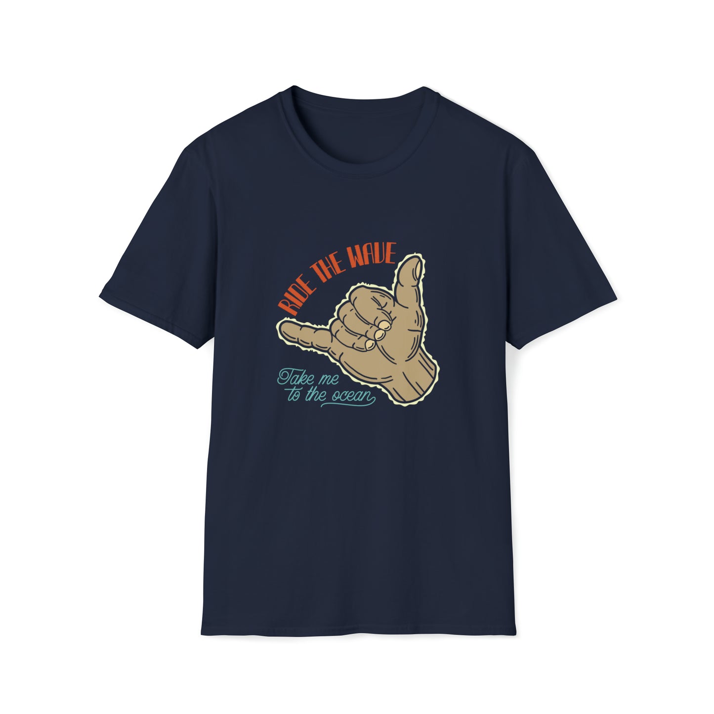 Ride The Wave |Beach Lifestyle Shirts | Summer Vibe Apparel Navy