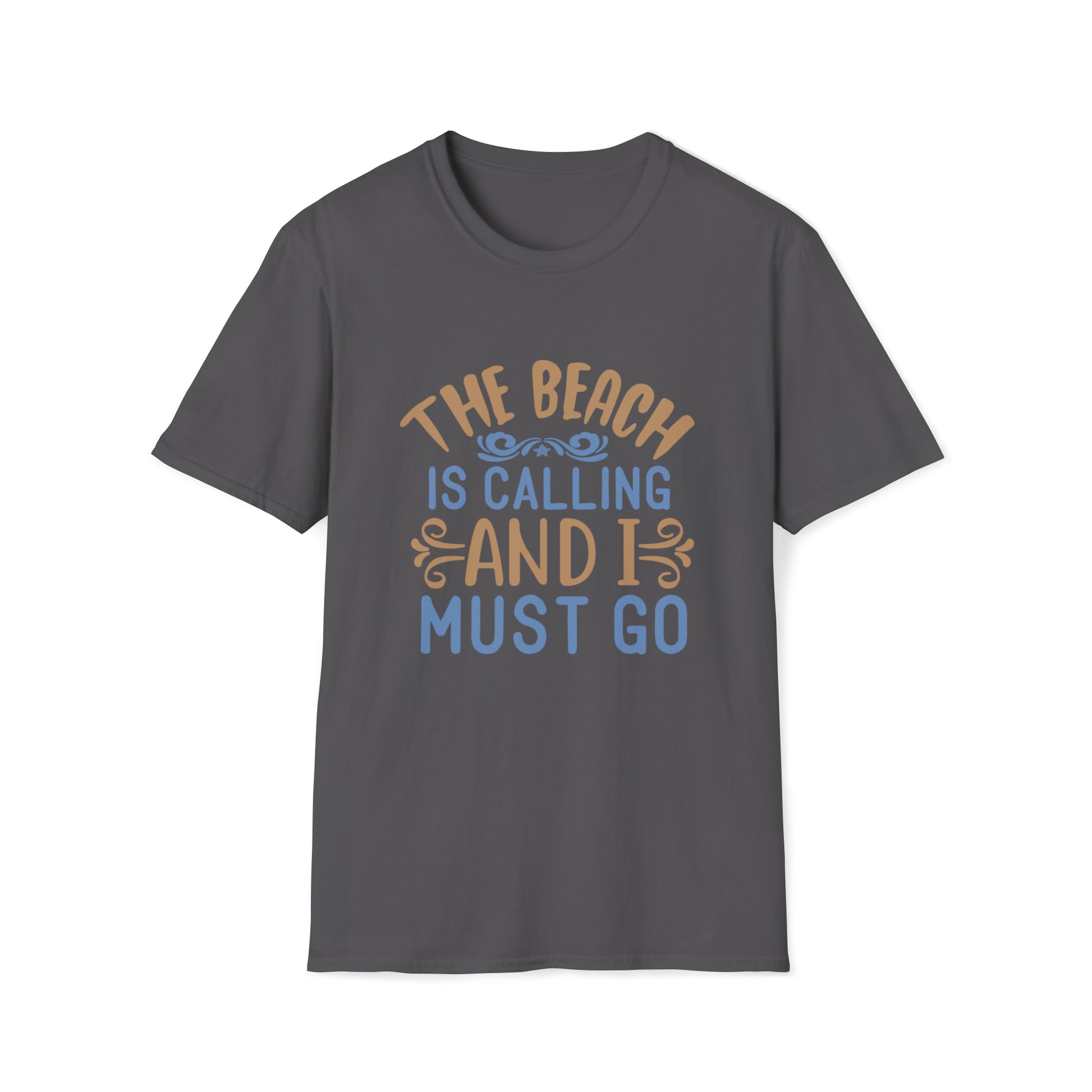 The Beach is Calling and I Must Go |Beach Lifestyle Shirts | Summer Vibe Apparel Charcoal