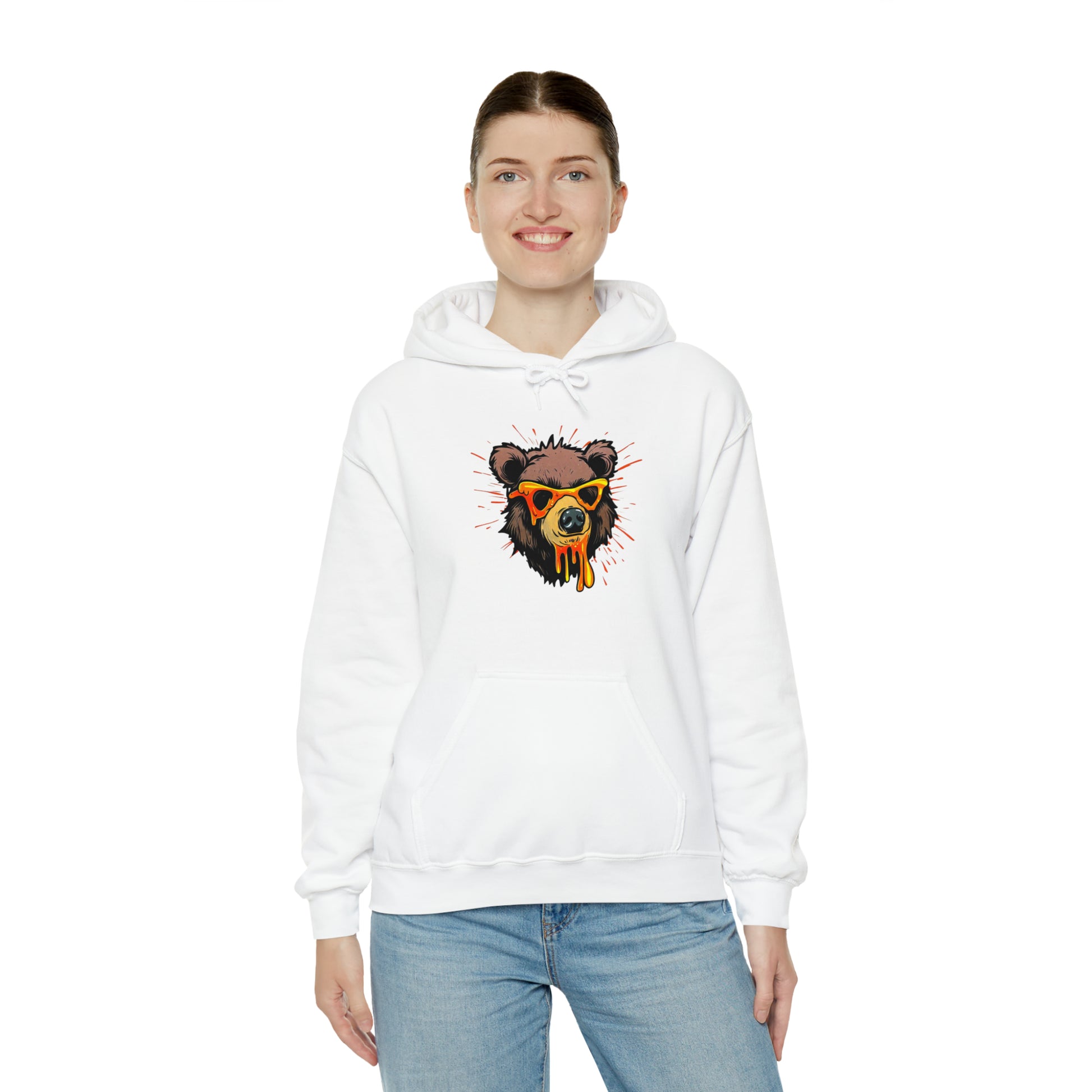 Bear Hoodie, Graffiti Graphic Shirt, Street Art, Urban Art, Unisex Heavy Blend™ Hooded Sweatshirt,