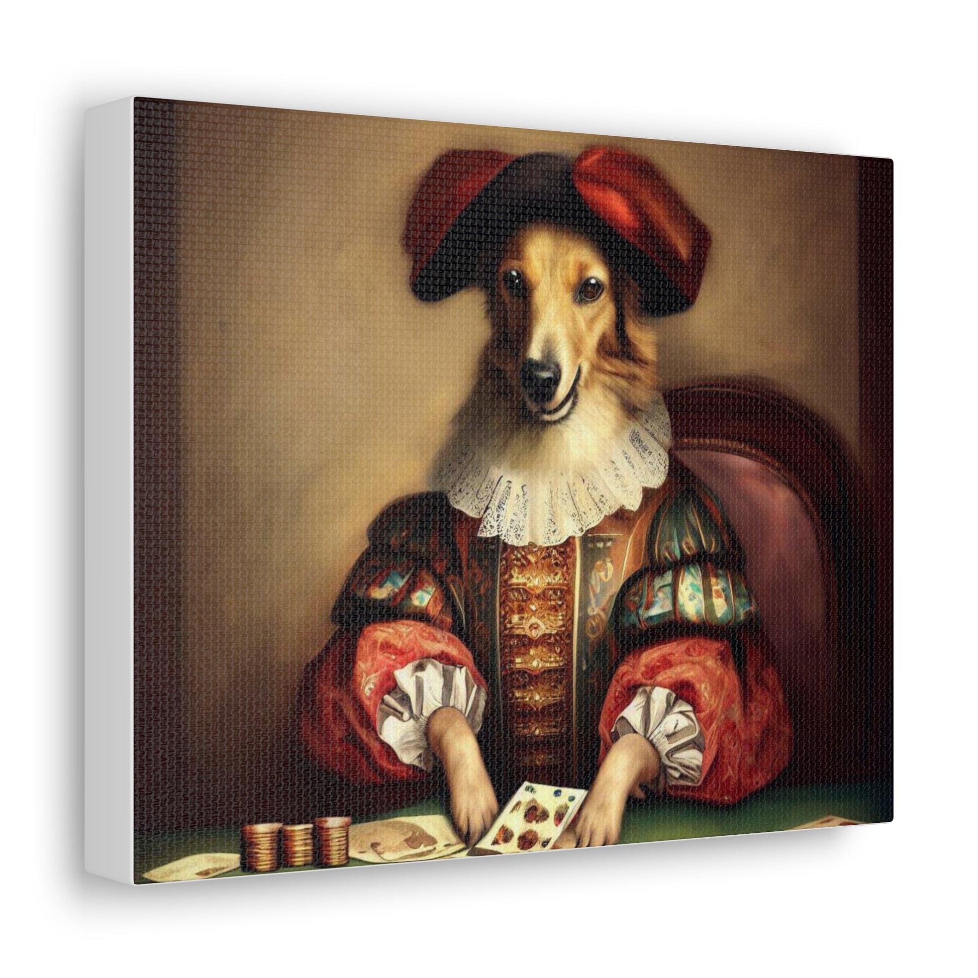 Fancy Dog, Canvas Dog Art, Dog Wall Art, Canine Canvas Art,Canvas Gallery Wraps, Pet Art - SaviTraviDesigns