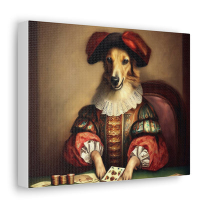 Fancy Dog, Canvas Dog Art, Dog Wall Art, Canine Canvas Art,Canvas Gallery Wraps, Pet Art - SaviTraviDesigns