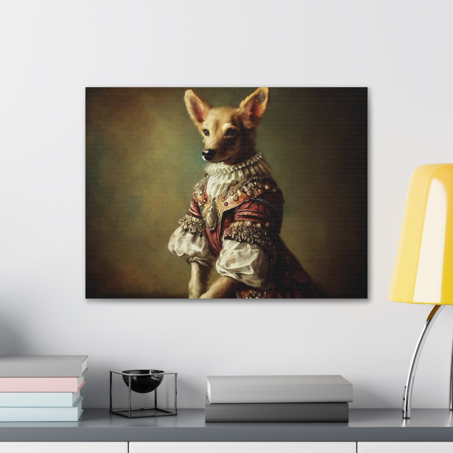 Fancy Dog, Canvas Dog Art, Dog Wall Art, Canine Canvas Art,Canvas Gallery Wraps, Pet Art - SaviTraviDesigns