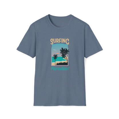 Surfing Paradise |Beach Lifestyle Shirts | Summer Vibe Apparel Heather Indigo