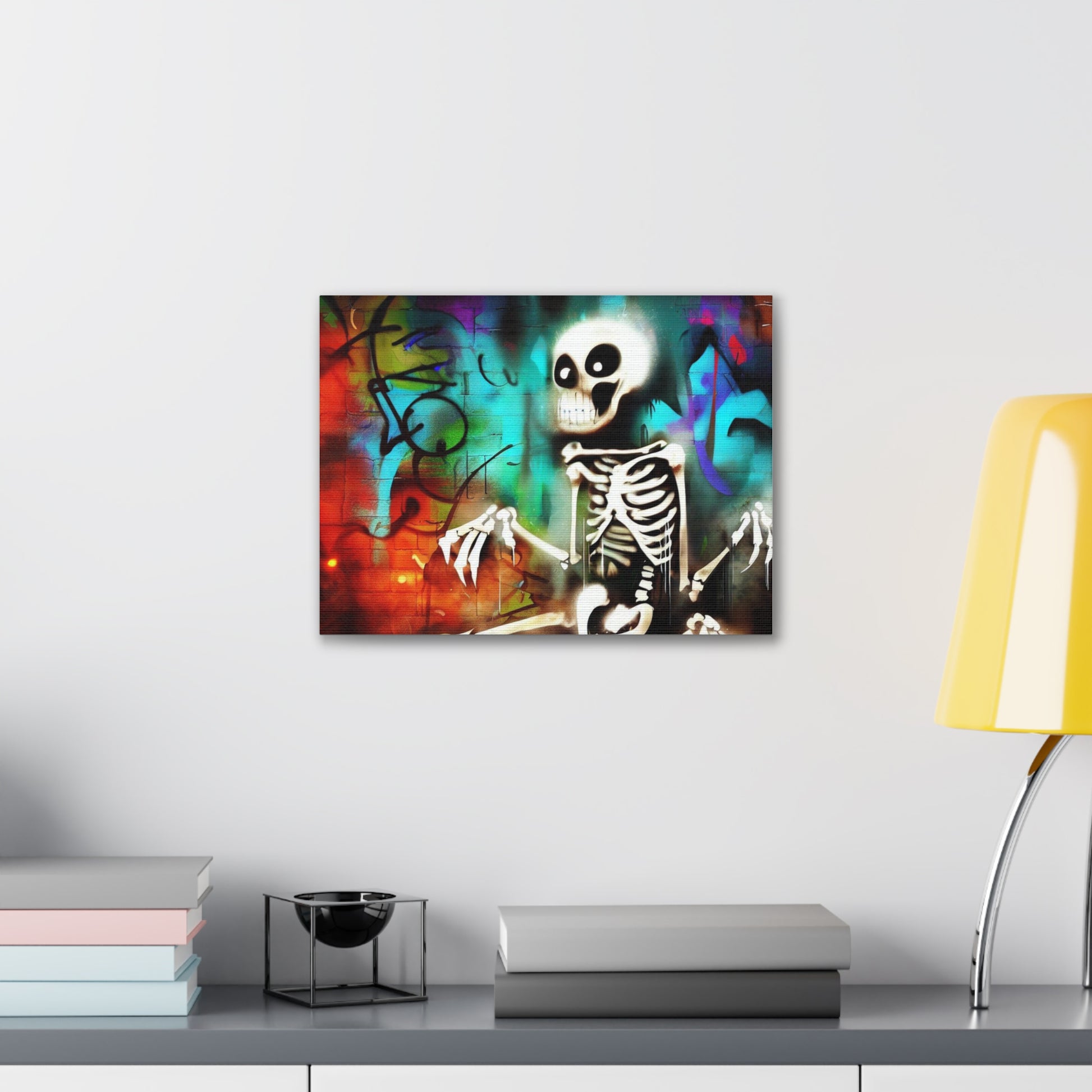 Halloween art, Skeleton canvas prints, Scary Halloween decor, Halloween home decor, Halloween wall, Gothic wall decor, Canvas Gallery Wraps - SaviTraviDesigns