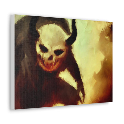 Halloween art, Demon canvas prints, Scary Halloween decor, Halloween home decor, Halloween wall, Gothic wall decor, Canvas Gallery Wraps - SaviTraviDesigns