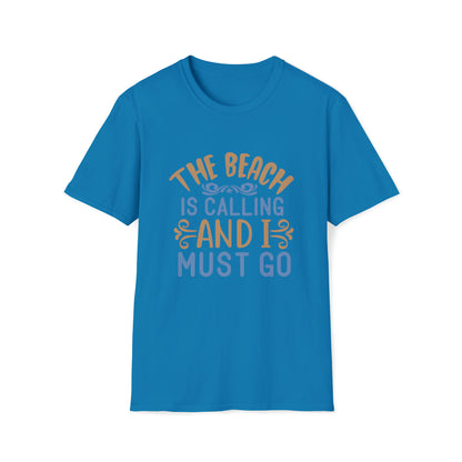 The Beach is Calling and I Must Go |Beach Lifestyle Shirts | Summer Vibe Apparel Sapphire