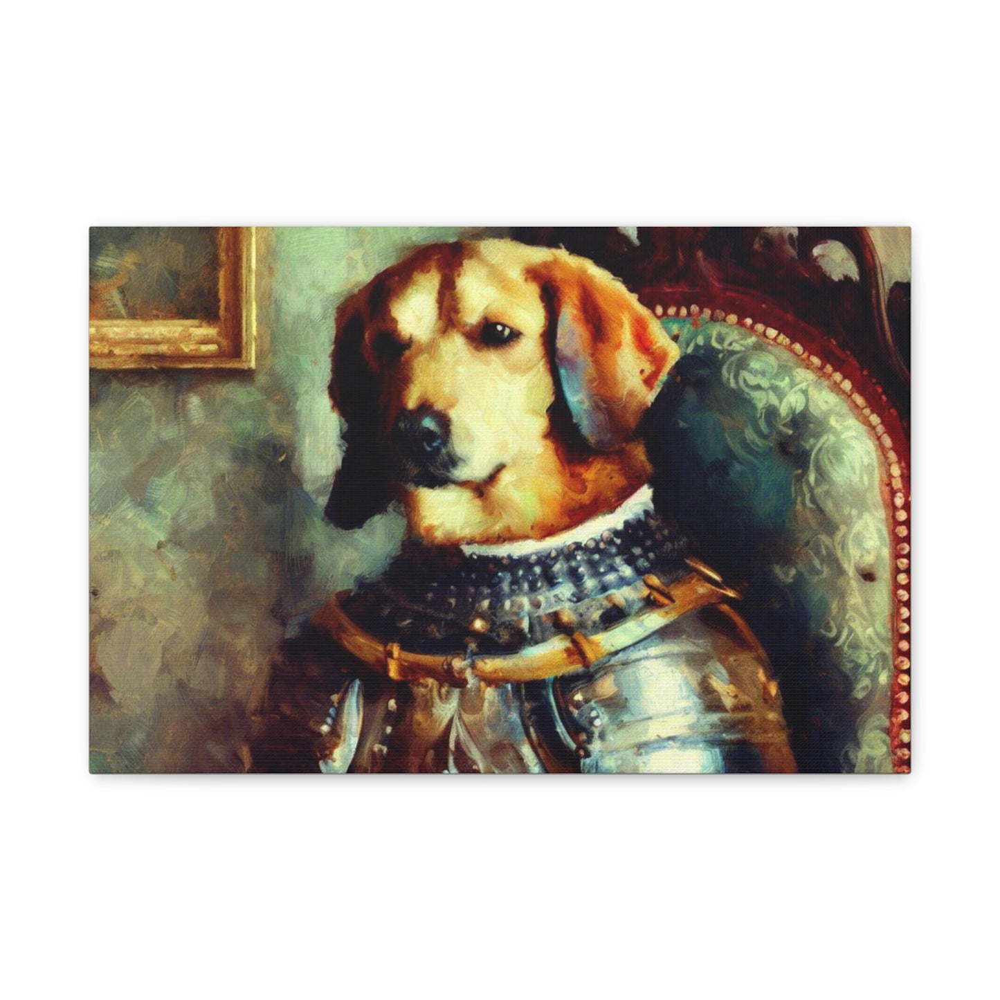 Fancy Dog, Canvas Dog Art, Dog Wall Art, Canine Canvas Art, Canvas Gallery Wraps 18″ x 12″ Premium Gallery Wraps (1.25″)