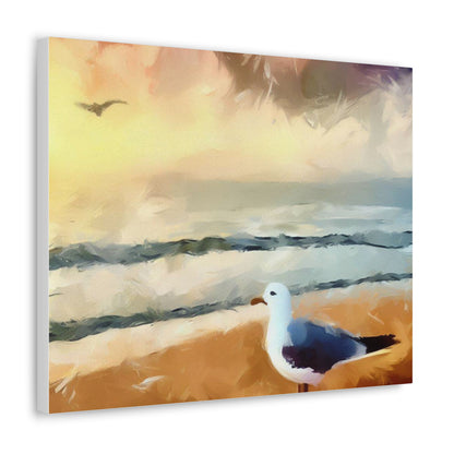 Seagull Painting, Beach wall art, Ocean Wall Art, Canvas Gallery Wraps