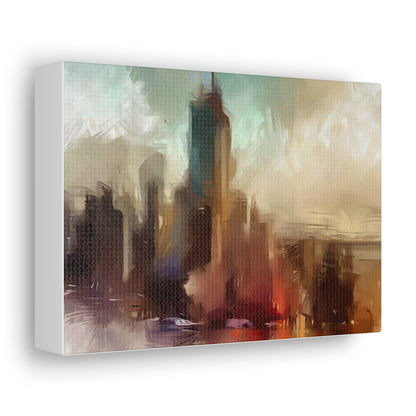 Cityscape wall art, city wall art, city art, Canvas Gallery Wraps