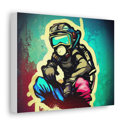 Gasmask, Graffiti Artist, Graffiti art prints, Street art canvas, Urban art decor, Graffiti-style wall art, Graffiti canvas prints, Street art posters - SaviTraviDesigns