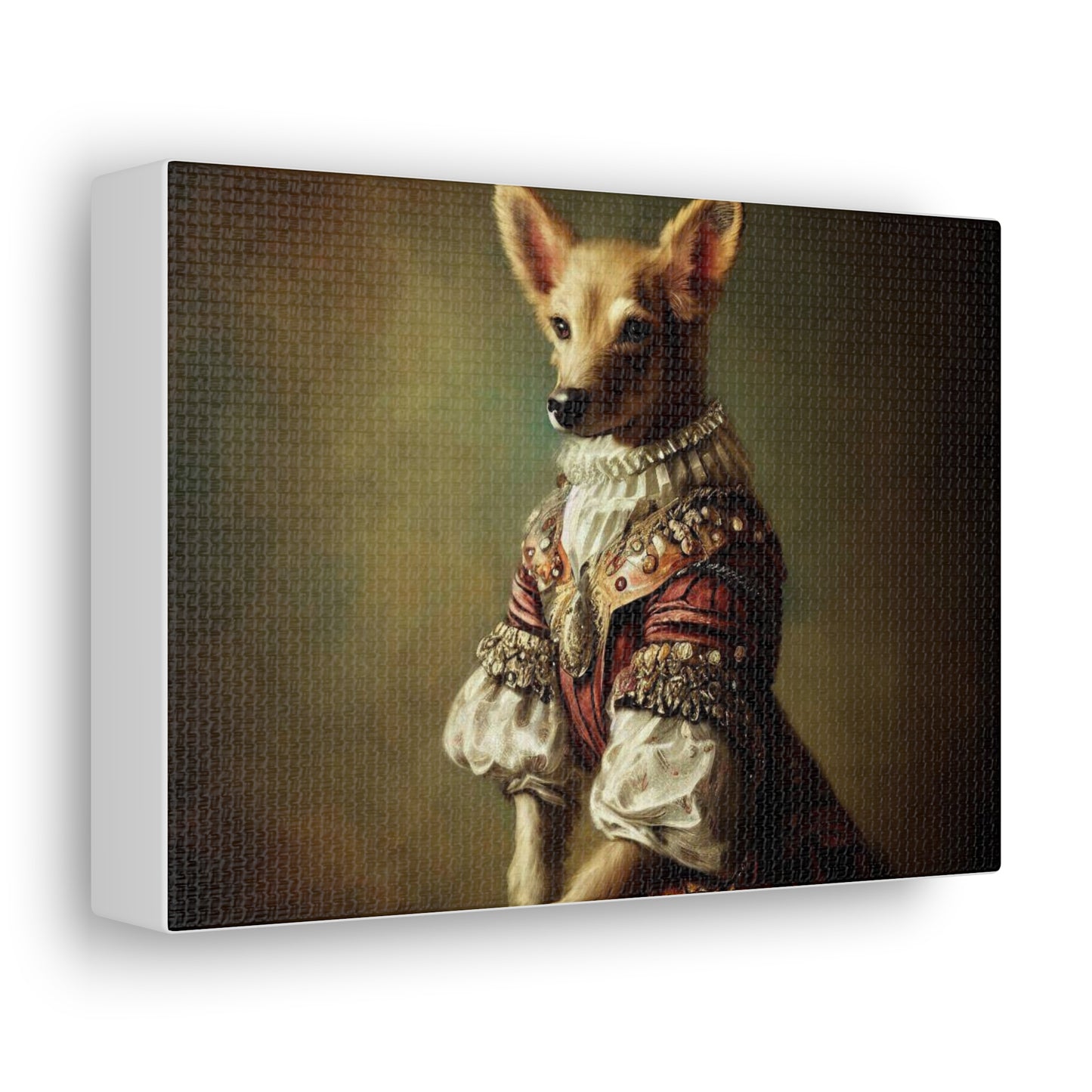 Fancy Dog, Canvas Dog Art, Dog Wall Art, Canine Canvas Art,Canvas Gallery Wraps, Pet Art - SaviTraviDesigns