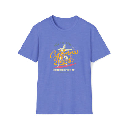 California Beach Surfing |Beach Lifestyle Shirts | Summer Vibe Apparel Heather Royal