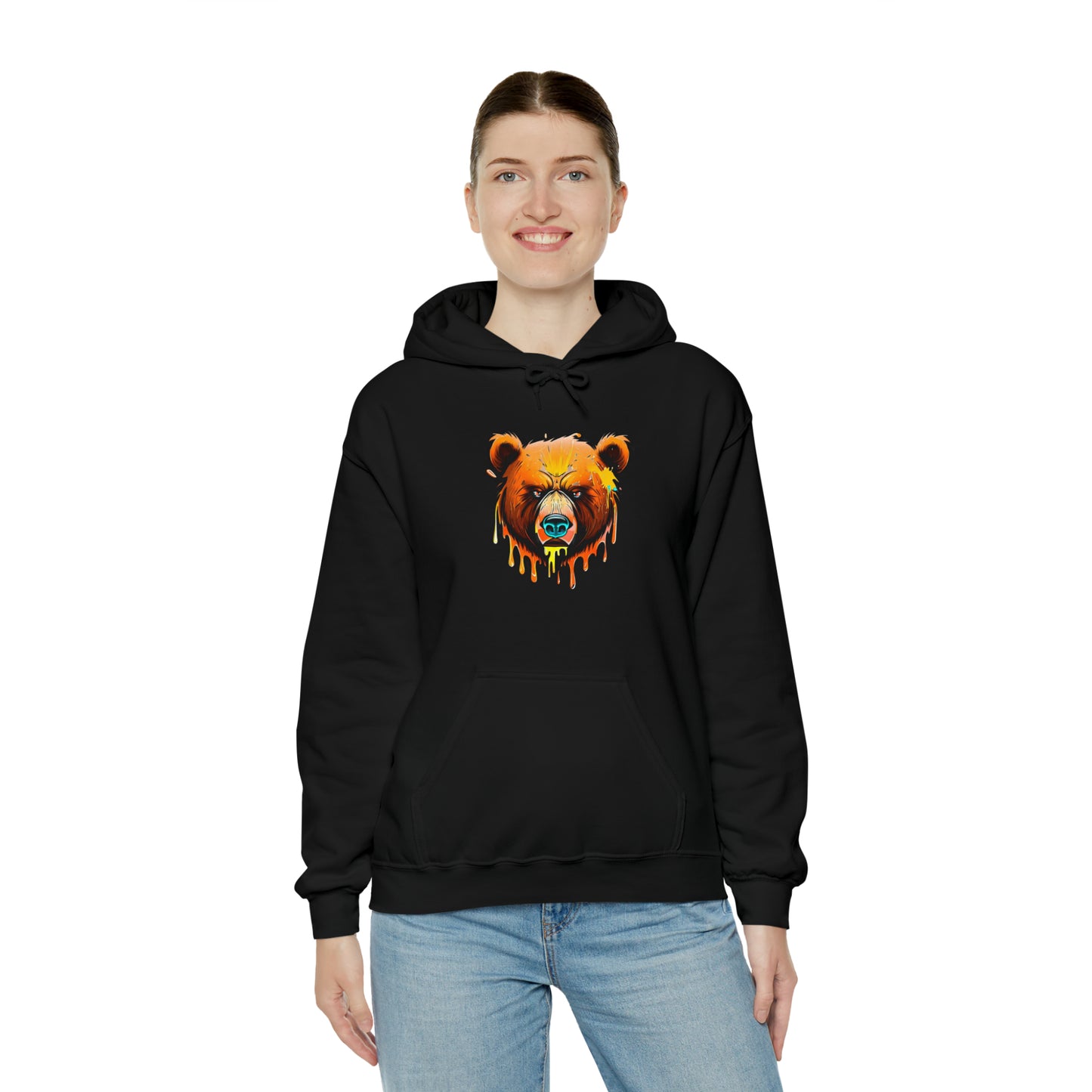 Bear Hoodie, Graffiti Graphic Shirt, Street Art, Urban Art, Unisex Hooded Sweatshirt, Bear Hoodie