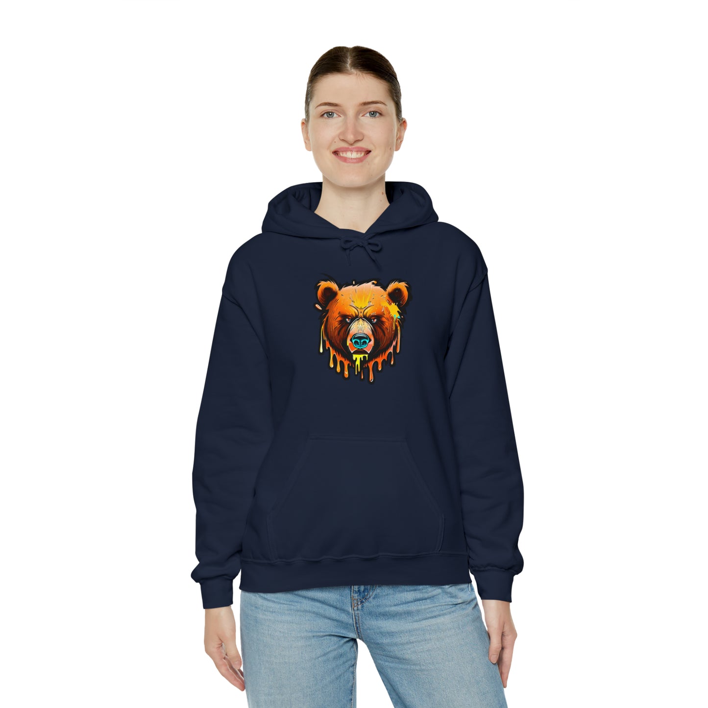 Bear Hoodie, Graffiti Graphic Shirt, Street Art, Urban Art, Unisex Hooded Sweatshirt, Bear Hoodie