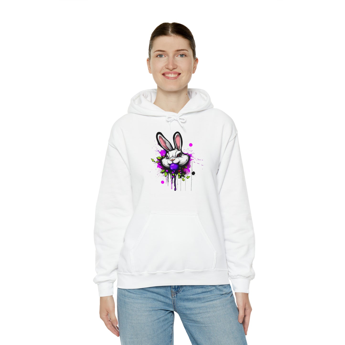 Bunny Hoodie, Graffiti Hoodie, Graffiti Sweatshirt, Bunny Urban art, Hooded Sweatshirt